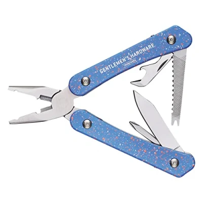 Image of Gentlemen&#039;s Hardware 9 in 1 Fishing Multi Tool, Stainless Steel, Blue