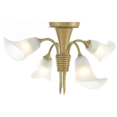Image of Ancona Semi Flush 4 Light G9 Satin French Gold