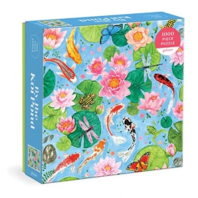 Image of Galison 9780735376489 Koi Pond 1000 Piece Puzzle, Multicoloured