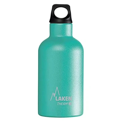 Image of Laken Thermo Futura Vacuum Insulated Stainless Steel Water Bottle Narrow Mouth, 12 Ounce, Turquoise