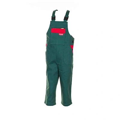 Image of Planam 166086 Size 86/92 Children&#039;s Dungarees mid green/red