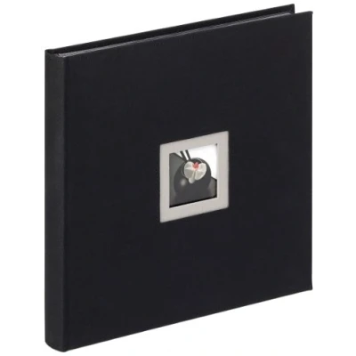 Image of walther Design Photo Album Black 30 x cm Linen with Cover Punching, and White FA 217 B