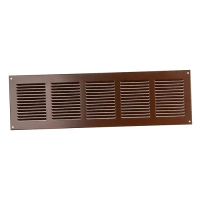 Image of 500x150mm / 20x6&quot; inch Brown Metal Air Vent Grille Cover with Insect Mesh Ventilation
