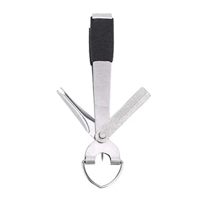 Image of Keenso Stainless Steel Fishing Knot Quick Tool, Multi functional 4 in 1 Fly Line Cutter Clippers with Zinger Retractor Combo Tool