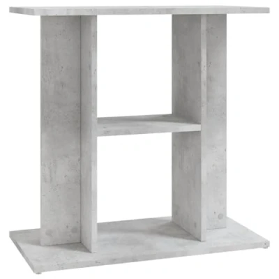 Image of vidaXL Aquarium Stand with Three Tier Storage in Concrete Grey, Engineered Wood Material, 60x30x60 cm For Fish Tanks and Aquatic Plants