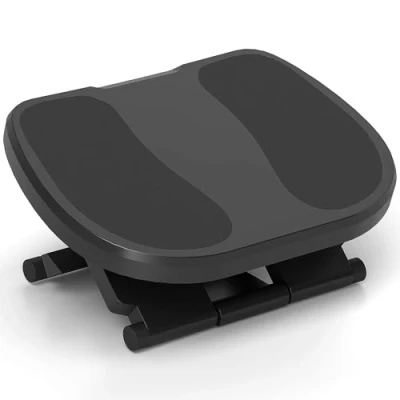 Image of HOMCOM Footrest Adjustable Height &amp; Angle 0 30 Degree for Better Posture at Office Grey