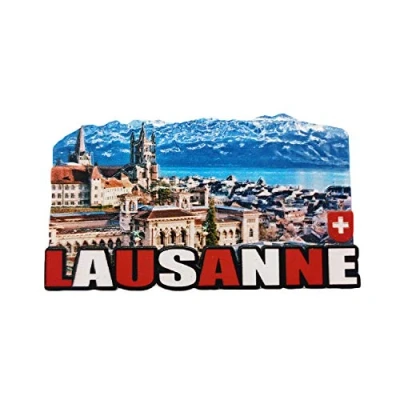 Image of Lausanne Switzerland 3D Refrigerator Magnet Resin Travel Souvenirs,Handmade Home &amp; Kitchen Decoration Fridge Collection Gift