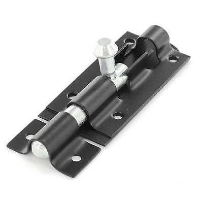Image of Homezone Black Door Lock Bolts 4&quot;, 6&quot;, 8&quot;, Steel Latch Slide with Screws for Bathroom Bedroom Shed Garden Toilet, 8&quot;