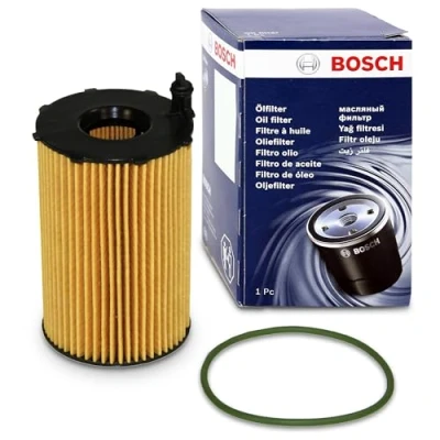 Image of 057115441B, 059115561D, 059198405 Oil Filter BOSCH F 026 407 122 with seal Insert AUDI: A8 D4, A7 Sportback, Q5, PORSCHE: Panamera, Cayenne