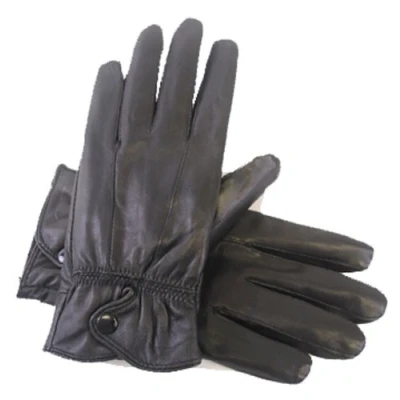 Image of Ladies Womens Soft Fleece Lined Coloured Genuine Leather Gloves Warm Winter S/M
