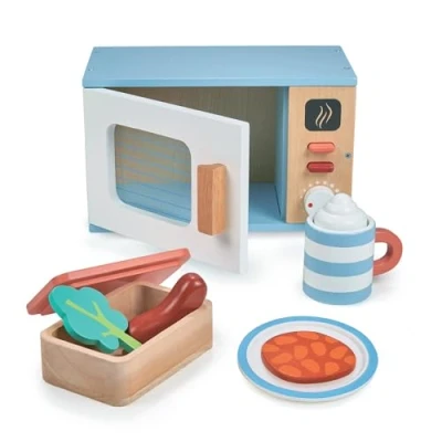 Image of Mentari toys Wooden Role Play Playsets and accessories for children aged 3 years+ (Microwave)
