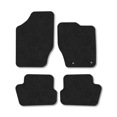 Image of Car Mats Compatible with Citroen C4 (2004 2010) Tailored Fit Black Carpet Floor Set Accessory Custom 4 Pieces Anti Slip Backing &amp; Binding Trim Edge