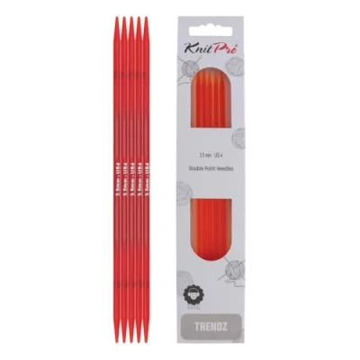 Image of Knit Pro KP51001 15 cm x 3.50 mm Double Pointed Needles, Multi Colour