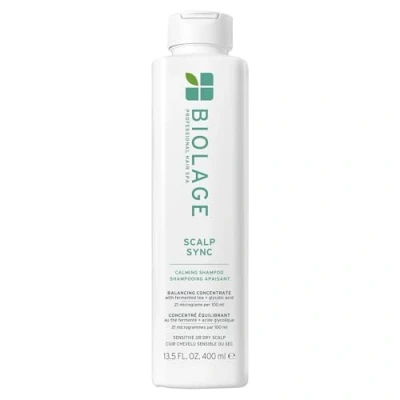 Image of Biolage Scalp Sync Calming Shampoo, Balances Scalp&#039;s Moisture, Enriched With Glycolic Acid, For Dry or Sensitive Scalps, 400ml