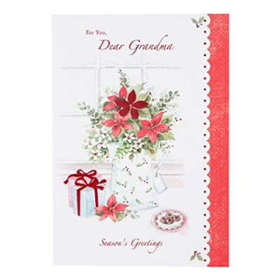 Image of Hallmark Christmas Card to Grandma &#039;Seasons Greetings&#039; Medium
