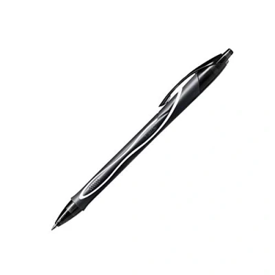 Image of BIC Gel ocity Quick Dry Ballpoint Pens, Medium Point (0.7 mm) and Fast Drying Black Colour Ink, Box of 12