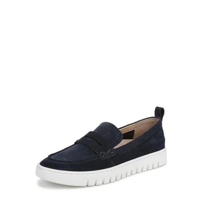 Image of Vionic Women&#039;s Uptown Loafer, Navy &amp; White Suede, 5 UK