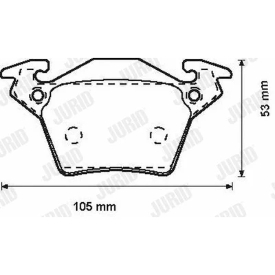 Image of 0004214210, 0034200220, 4214210, A0004214210, A0034200220 Brake pad set JURID 571947J prepared for wear indicator without accessories
