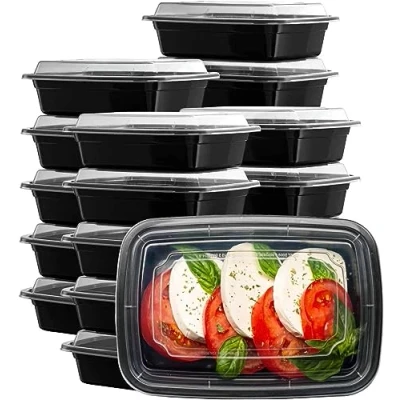 Image of AMD Nexus [30 Pack, 28oz] 1 Compartment Plastic Meal Prep Containers Reusable BPA Free Food with Airtight Lids Microwavable, Freezer and Dishwasher Safe