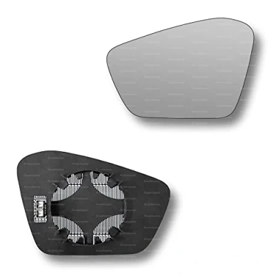 Image of Less4spares Replacement Wing Mirror Glass Left Compatible with Skoda Kamiq 2019 2022 CLIP ON Passnager Near Side N/S Heated Convex
