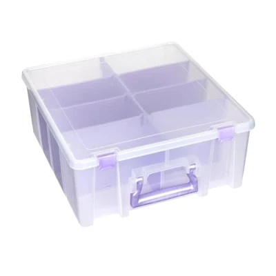 Image of ArtBin Super Satchel Double Deep Compartment Box Art Storage with 8 Removable Compartments, Smart Closure for Craft Supplies