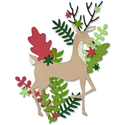 Image of Sizzix Thinlits Die Set 19PK Delightful Deer by Lisa Jones 665945 Chapter 3 2022, Multicolor, One Size