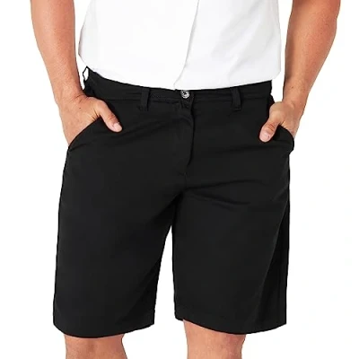 Image of Mens Shorts with Pockets Summer Essentials 100% Cotton Chino Men Teenagers Black Navy Beige Lightweight Smart Casual Work Holiday Clothes Sizes M 3XL (Black, 3XL)