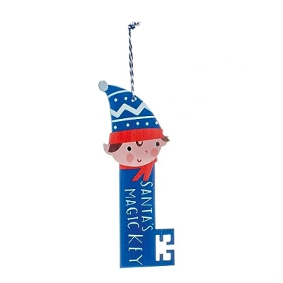 Image of Widdle Gifts Santa&#039;s Magic Key Wooden Christmas Eve Blue/Elf 7362