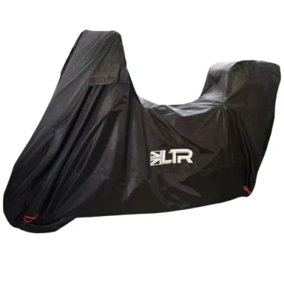 Image of LTR Large Tall Screen Top Box Motorbike Cover 300D Waterproof Rain Windscreen Motorcycle Covers for Outdoor Scooter Storage Thicker Heavy Duty Vented Bike Accessories Black