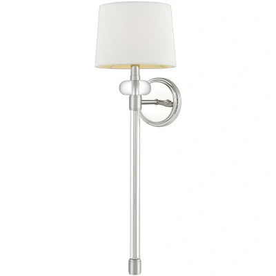 Image of Quoizel Barbour Wall Lamp with Shade Polished Nickel