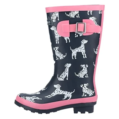 Image of Cotswold Dalmatian Wellington Boots Junior Navy
