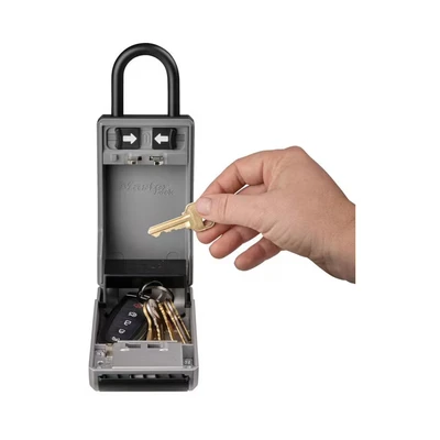 Image of Master Lock 5480EURD Key Safe with New Innovative Design, Shackle, Large Capacity, High Security, Grey, Extra