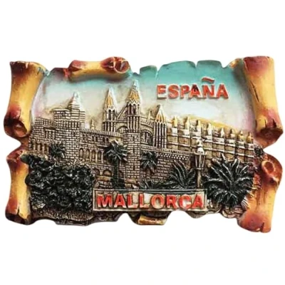 Image of Palma Cathedral of Mallorca Spain 3D Fridge Magnet Travel Souvenir Gift,Home &amp; Kitchen Decoration Magnetic Sticker,Mallorca Refrigerator