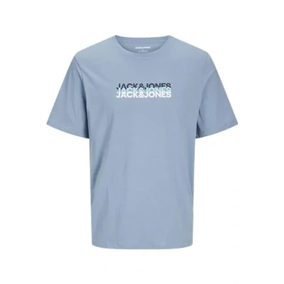 Image of JACK &amp; JONES Men&#039;s Jjcyber Tee SS Crew Neck T Shirt, Mountain Spring, S