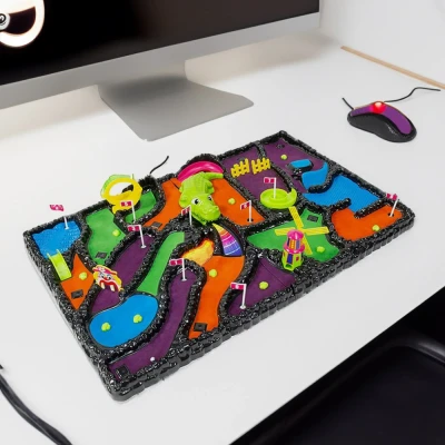 Image of #winning Electronic Arcade Mini Golf Miniature Moving Obstacles Table Top Game