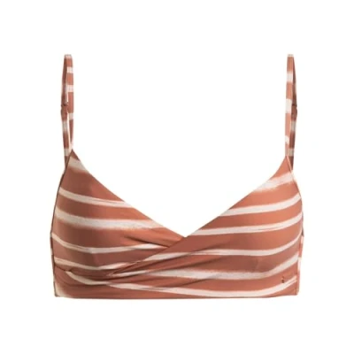 Image of Roxy PT Classics WRAP Bikini top, Women&#039;s, Size: XL, Cedar wood happy stripe