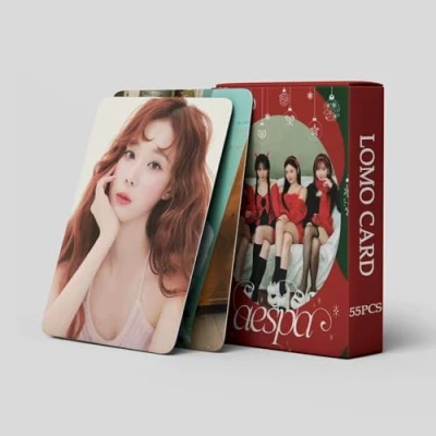 Image of 55PCS Kpop Cards Aespa GISELLE Mini Album Merch Photocards Set Photo Fan Gift