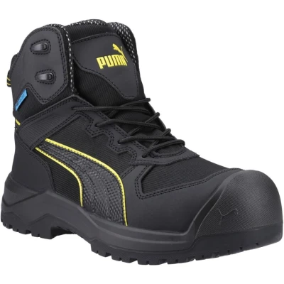 Image of PUMA Mens Rock HD Heavy Duty Black Robust Nylon Composite Work Safety Boots (Black, UK Footwear Size System, Adult, Men, Numeric, Medium, 8)