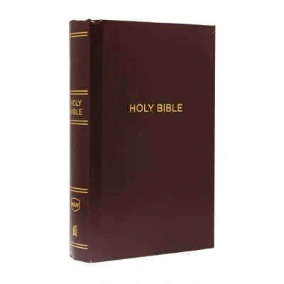 Image of NKJV, Pew Bible, Large Print, Hardcover, Burgundy, Red Letter, Comfort Print: Holy New King James Version