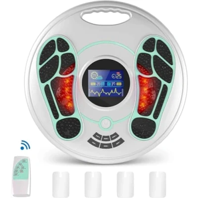 Image of Curculation Blood Booster for feet and Legs TENS &amp; EMS Foot Massagers Pain Circulation, Relieve Pain, Fight Fatigue Soreness In Legs, Reduce Swelling, 25 Modes 99 Intensity Levels