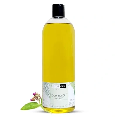 Image of Freshskin Beauty LTD Comfrey Oil Infused 1000ml (1 Litre) Helianthus Annuus Seed Oil, Symphytum Officinale Vegan &amp; Cruelty Free