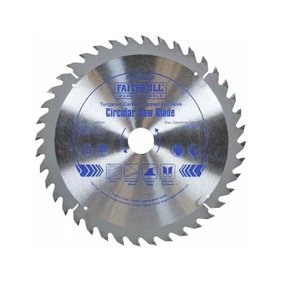 Image of Faithfull TCT Cordless Trimsaw Blade 165 x 20mm 40T POS FAIZ1654020C