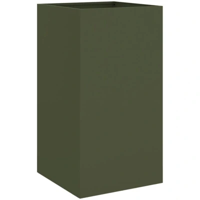 Image of vidaXL Planter Olive Green 42x38x75 cm Steel