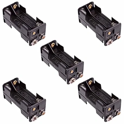 Image of AAA x 4 (2+2) Battery Holder Press Stud Connections DIY Hobby Electronics Electrical (Pack of 5)