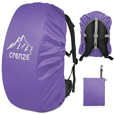Image of Crenze Backpack Rain Cover, 15 90L Waterproof Rucksack Cover with Reflective for Hiking Camping Traveling Cycling