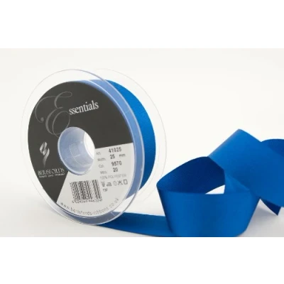 Image of Berisfords 41025 20 m x 25 mm Polyester Grosgrain Ribbon, Royal