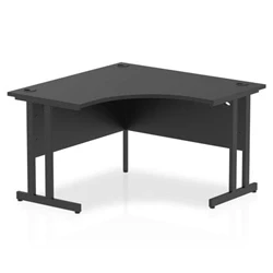 Image of Impulse 1200mm Corner Office Desk Black Top Cantilever Leg
