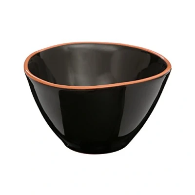 Image of Premier Housewares Calisto Cereal Bowl, Black Glazed Terracotta, 17 x 9 cm