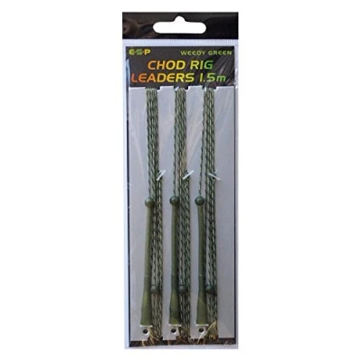 Image of E.S.P Chod Rig Leaders 1M: Weedy Green