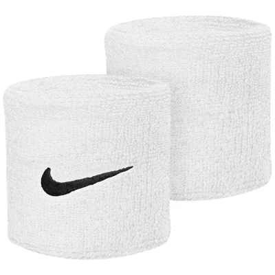Image of NIKE WRISTBAND SWOOSH WHITE/BLACK